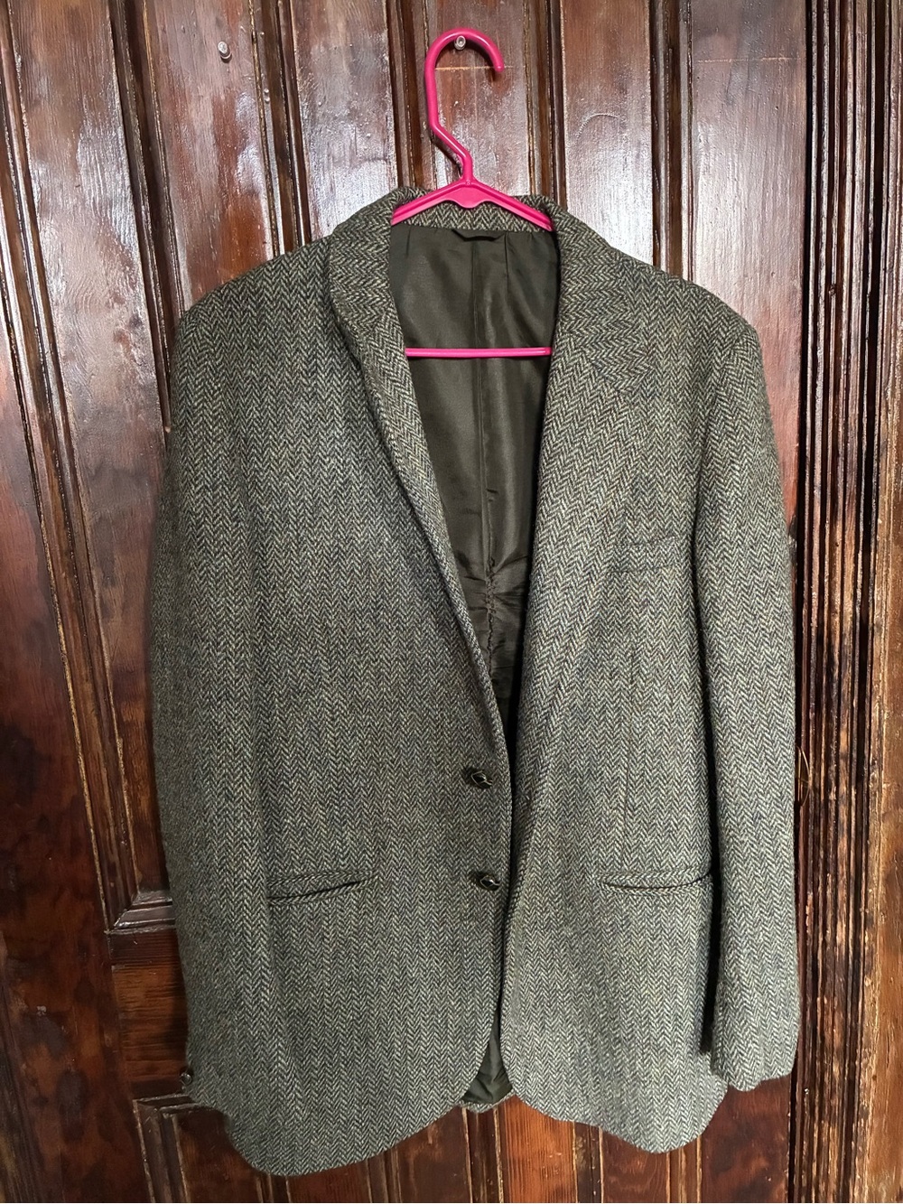 Classic Herringbone Sport Coat in Olive